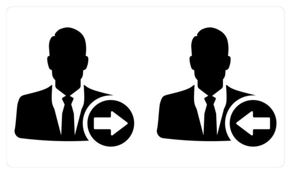 Send Profile and Receive Profile in black color vector