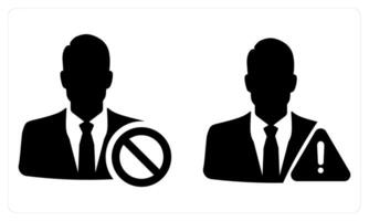 Prohibited Profile and Error Profile in black color vector