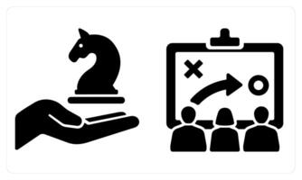 Strategy and Planning in black color vector