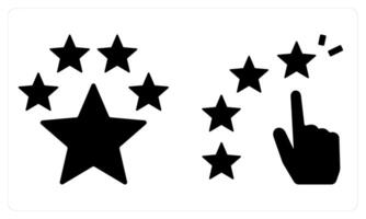 Premium Rating and Star Rating in black color vector