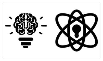 Brainstorming and Innovation in black color vector