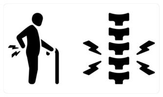 Chronic Pain and Chiropratic in black color vector
