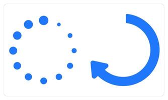 Loading and Refresh in blue color vector
