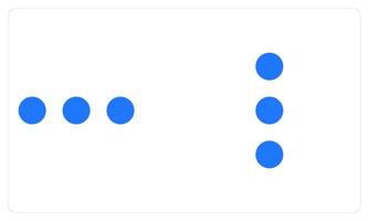 Vertical Dots and horizontal Dots in blue color vector
