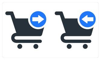 Send Cart and Receive Cart in blue color vector