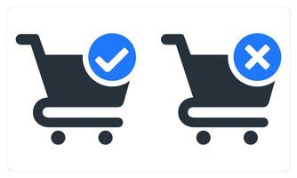 Add To Cart and Remove From Cart in blue color vector
