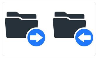 Send Folder and Receive Folder in blue color vector