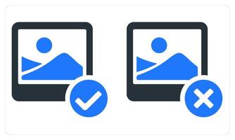 Right Image and Wrong Image in blue color vector