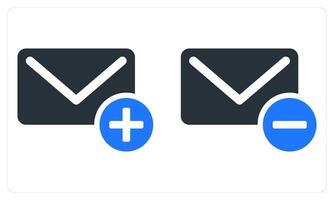 Add Message and Remove Message in blue color vector