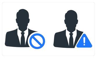 Prohibited Profile and Error Profile in blue color vector