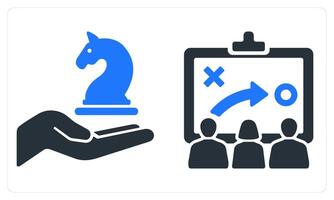 Strategy and Planning in blue color vector