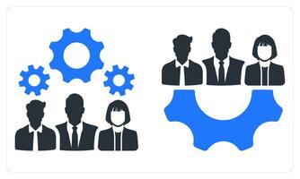 Teamword and Cooperation in blue color vector