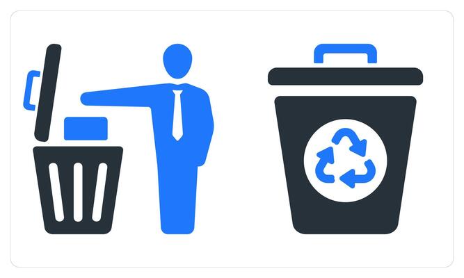 Use Bin and Recycle Bin in blue color