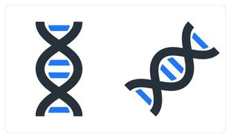 DNA and Genetic in blue color vector