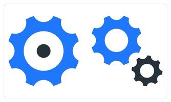 Gear and Optimization in blue color vector