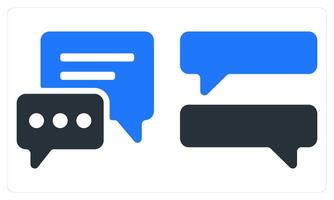 Message and Chat in blue color vector