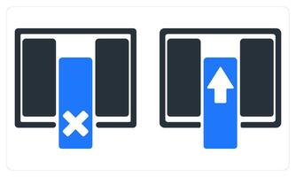 Delete Column and Insert Column in blue color vector