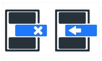 Insert Row and Delete Row in blue color vector