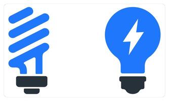 Light and Blub in blue color vector