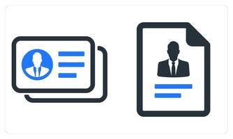 Human Database and Profile in blue color vector
