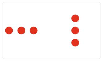 Vertical Dots and horizontal Dots in red color vector