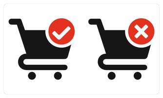 Add To Cart and Remove From Cart in red color vector