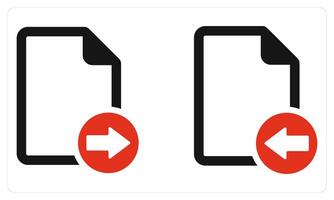 Send File and Receive File in red color vector