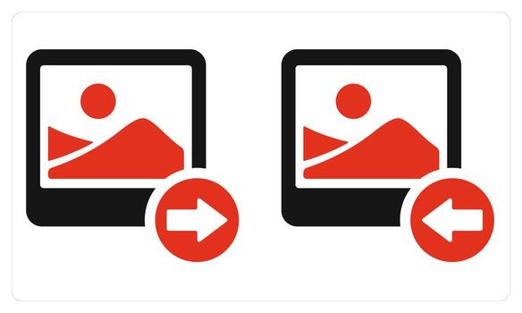 enviar imagen y recibir imagen en rojo color vector