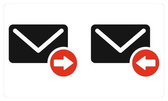 Send Message and Receive Message in red color vector
