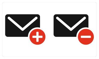 Add Message and Remove Message in red color vector