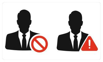 Prohibited Profile and Error Profile in red color vector