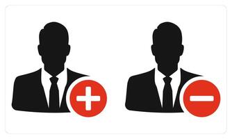 Add Profile and Remove Profile in red color vector