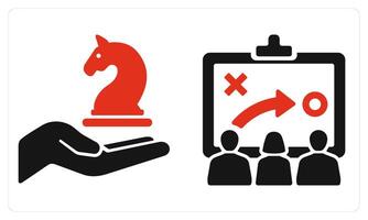 Strategy and Planning in red color vector