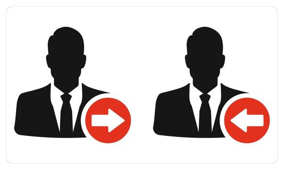 Send Profile and Receive Profile in red color vector