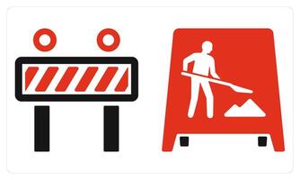 Under Maintenance and Work in Progress in red color vector