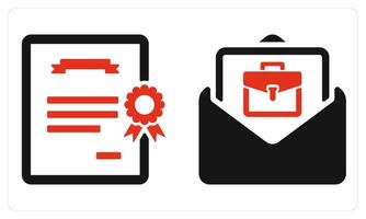 Joining Letter and Job Offer in red color vector