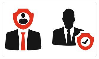 Office and Administrator in red color vector