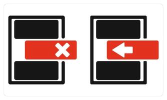 Insert Row and Delete Row in red color vector