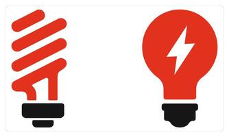 Light and Blub in red color vector