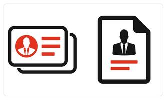 Human Database and Profile in red color vector