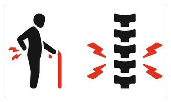 Chronic Pain and Chiropratic in red color vector