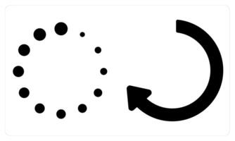 Loading and Refresh in black color vector