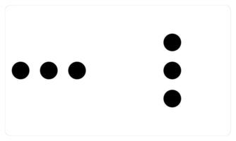 Vertical Dots and horizontal Dots in black color vector