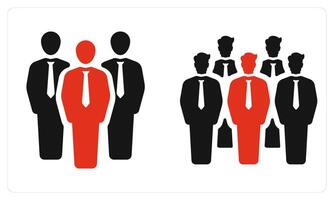 Team and Group in red color vector