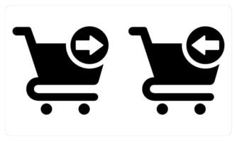 Send Cart and Receive Cart in black color vector