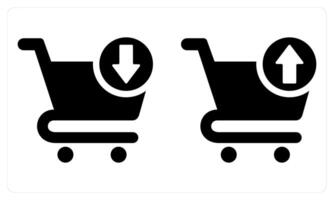 Download Cart and Upload Cart in black color vector