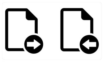 Send File and Receive File in black color vector