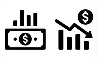 Sales and Loss in black color vector