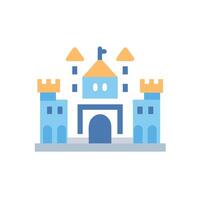 A castle with a tower and a gate vector
