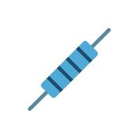 A blue resistive element icon on a white background vector